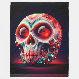 Red Geode Skull Fleecefilt