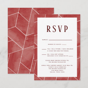 Red Geometric Gala OSA kort