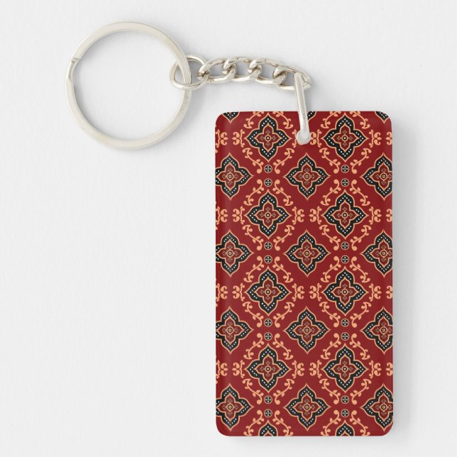 Red Geometric Mönster / Indian Print (Framsidan)
