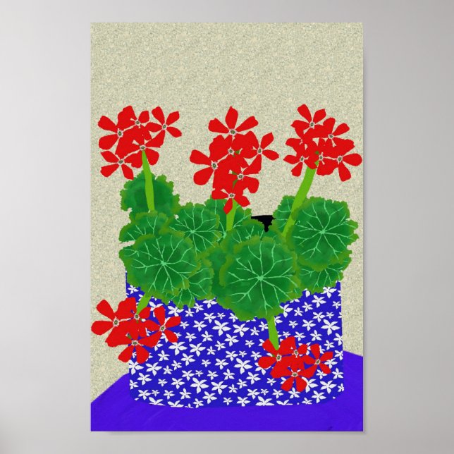 Red Geranium Poster (Framsidan)