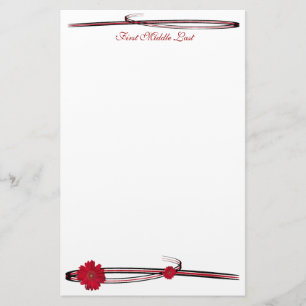 Red Gerber Daisy Flower Photograph Flourish Brevpapper