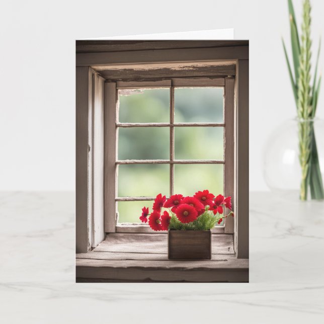 Red Gerbera-Daisy i dagboken Kort (Framsida)