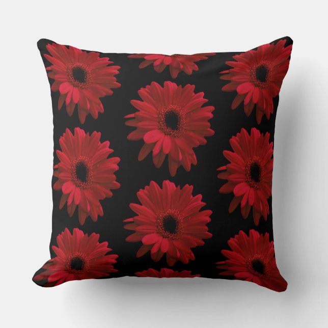 Red Gerbera Daisy Kudde (Framsida)