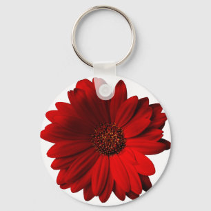 Red Gerbera Daisy Nyckelring