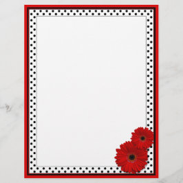 Red Gerbera Polka anpassar sina egna flygblad