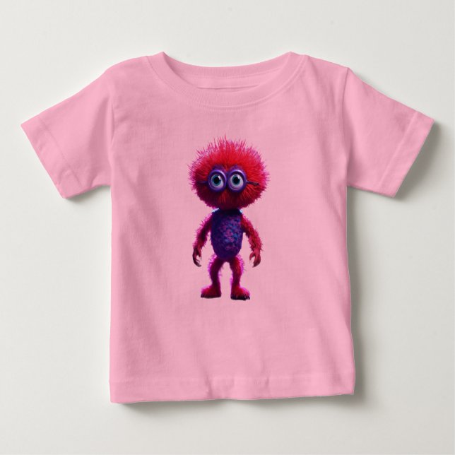 "Red Germ Monster Baby T-Shirt" T Shirt (Framsida)
