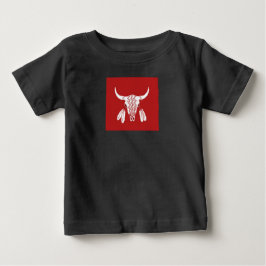 Red Ghost Dance Buffalo baby black T-shirt