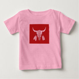 Red Ghost Dance Buffalo baby rosa T-shirt