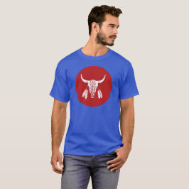 Red Ghost Dance Buffalo (blå t-shirt) T Shirt