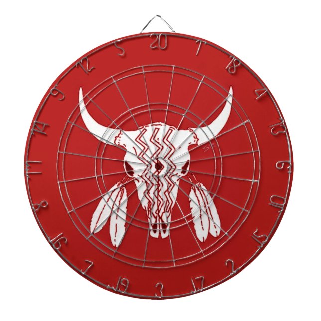 Red Ghost Dance Buffalo dartboard Darttavla (Framsidan)