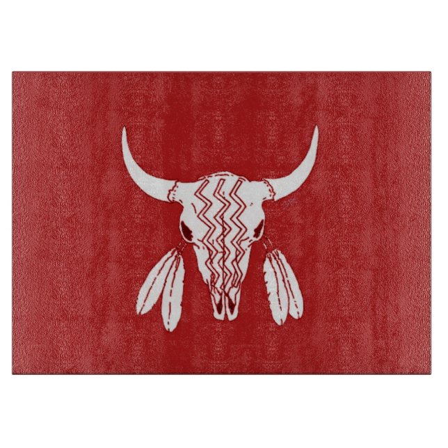 Red Ghost Dance Buffalo-glasskärskivor (Framsidan)