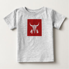 Red Ghost Dance Buffalo grått baby T-shirt