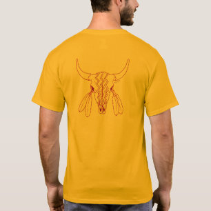 Red Ghost Dance Buffalo guld t-shirt back