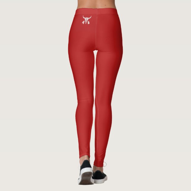 Red Ghost Dance Buffalo leggings back image (Baksida)