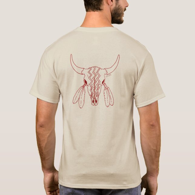 Red Ghost Dance Buffalo line and t-shirt back (Baksida)