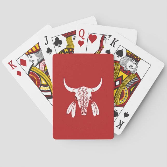 Red Ghost Dance Buffalo Poker-spelkort Casinokort (Baksidan)