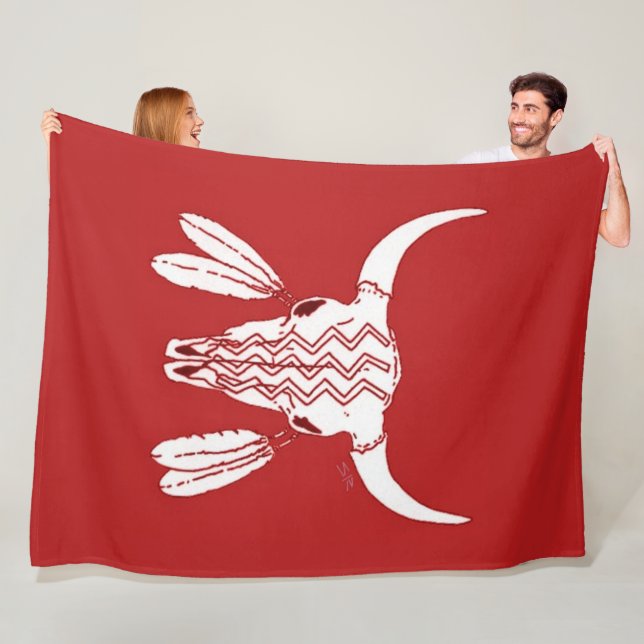 Red Ghost Dance Buffalo stor fleece filt (På plats)