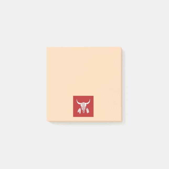 Red Ghost Dance Buffalo tan note dynors Post-it Block (Framsida)