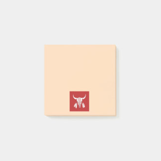 Red Ghost Dance Buffalo tan note dynors Post-it Block
