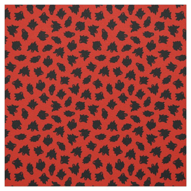 Red Ghost Happy halloween Modern Tyg (Provkarta)
