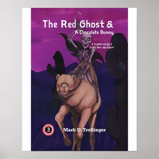 Red Ghost och en Chocolate Bunny - Poster Skriv ut (Framsidan)