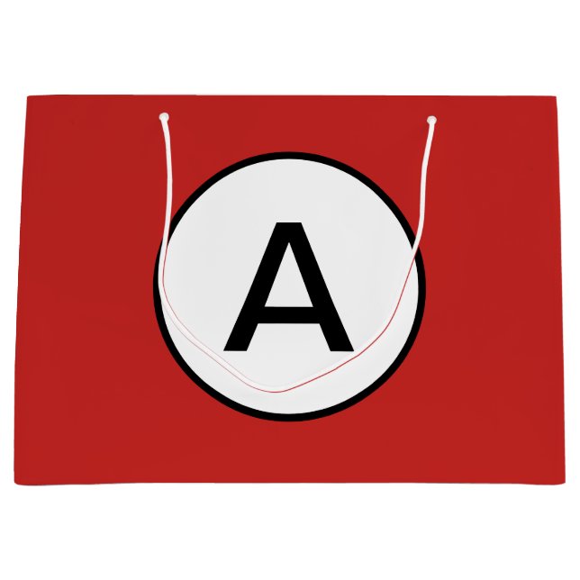 RED GIFT BAG ANPASSNINGSBAR ANPASSNINGSBAR INITIAL (Framsidan)