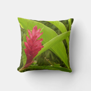 Red Ginger Flower (Alpinia) Tropical Kudde