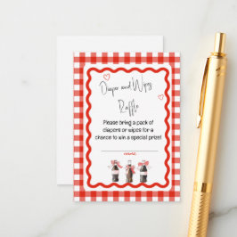 Red Gingha Baby Soda Ready to POP Diaper or Wipes  Tilläggskort