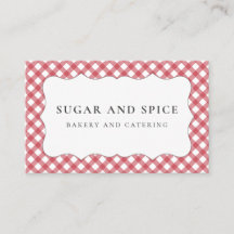 Red Gingham Affärskort