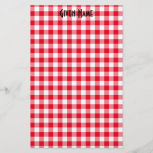 Red Gingham Brevpapper