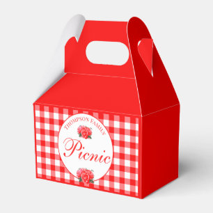 Red Gingham Buffalo Check Picnic Anpassningsbar Fa Presentaskar