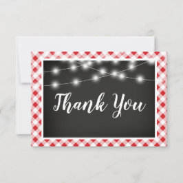 Red Gingham Chalkboard Ljus Shower Tack