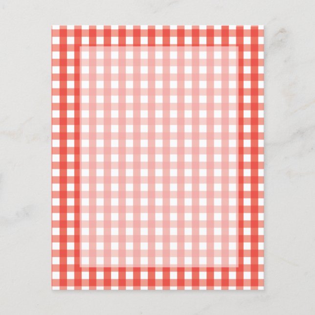 Red Gingham Check Mönster (Framsida)