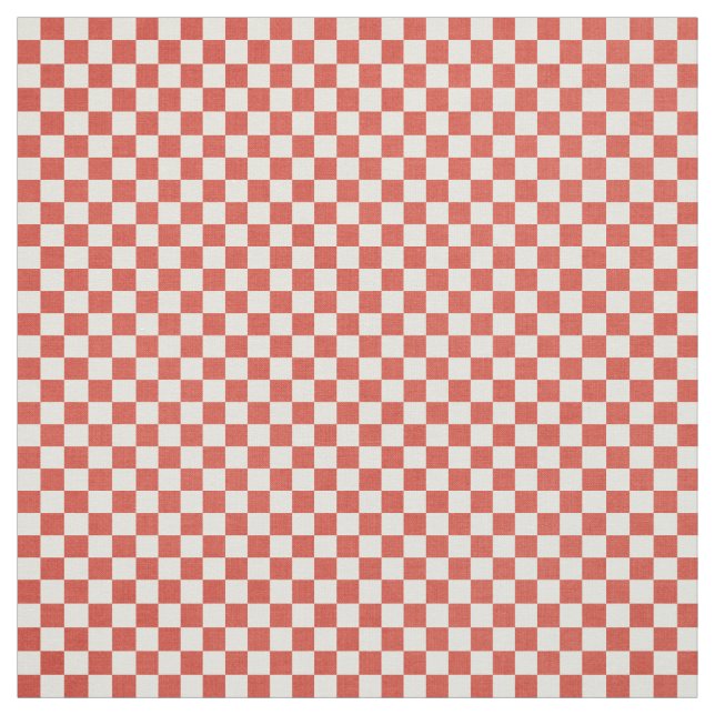 Red Gingham Fabric Tyg (Provkarta)