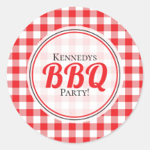 Red Gingham Family Party BBQ