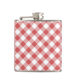 Red Gingham Flask Fickplunta