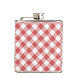 Red Gingham Flask Fickplunta