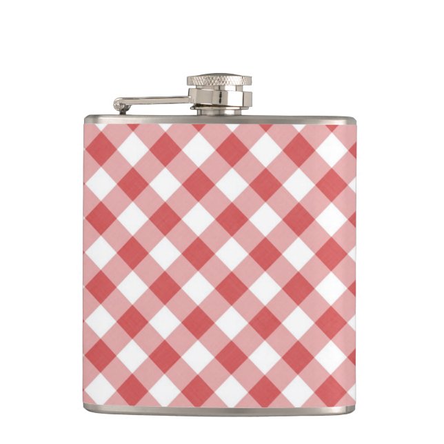 Red Gingham Flask Fickplunta (Framsidan)