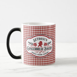 Red Gingham Gingerbröd Bakery Magisk Mugg