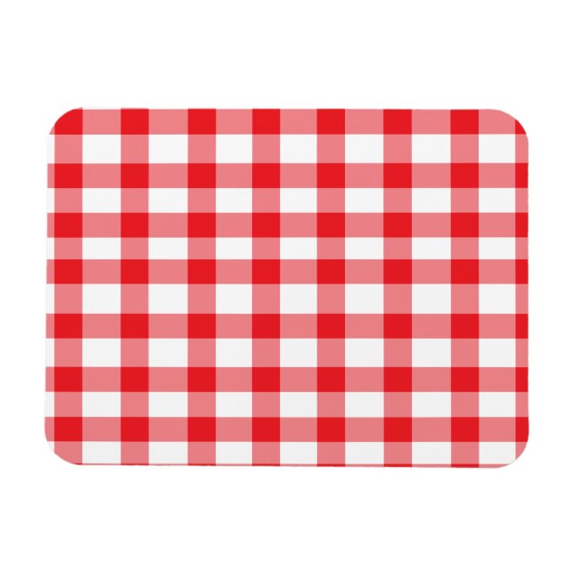 Red Gingham Magnet (Horisontell)