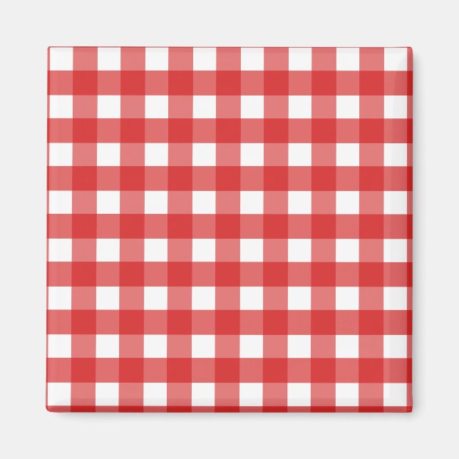 Red gingham magnet (Framsidan)