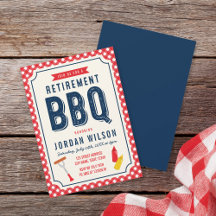 Red Gingham och Blue Pension Party BBQ