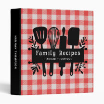 Red Gingham Personlig Cookbook Family Recipes