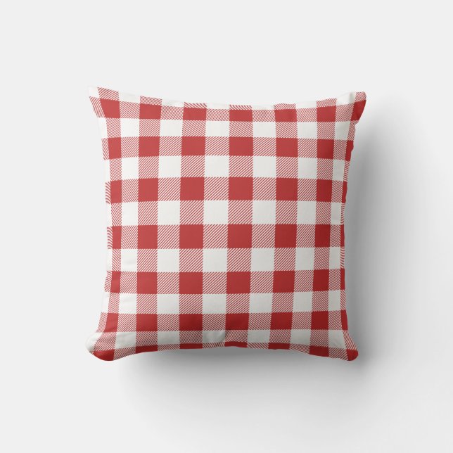 Red Gingham Picnic Dekorativ kudde - Summer BBQ, C (Framsida)