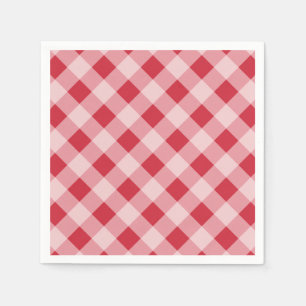 Red Gingham Picnic Party BBQ Napkins Pappersservett