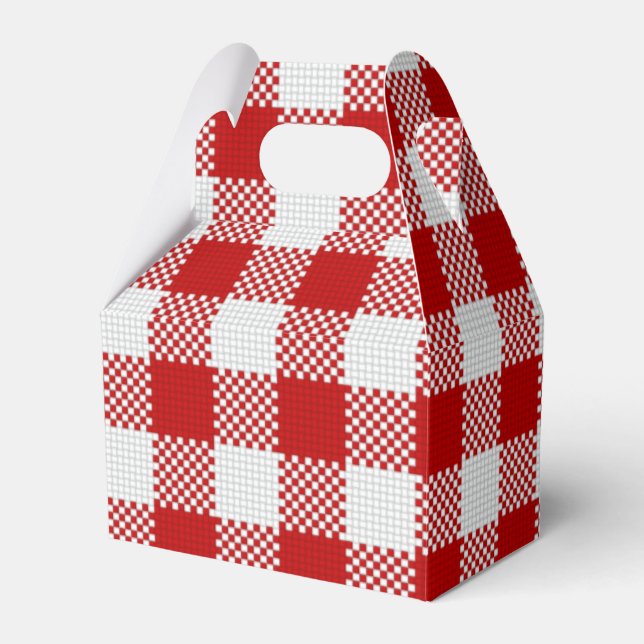 RED GINGHAM PICNIC PRESENTASKAR (Framsidan Sidan)