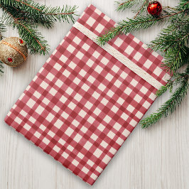 Red Gingham Play Traditional Minimal jul Presentpapper