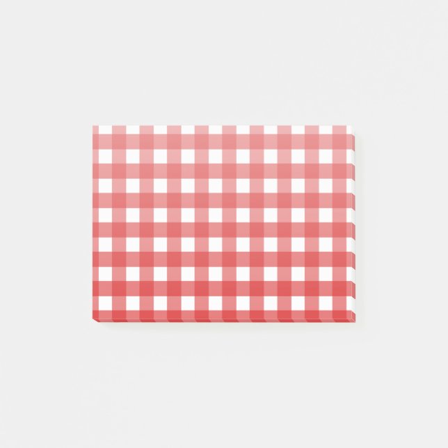 Red gingham post-it block (Framsida)
