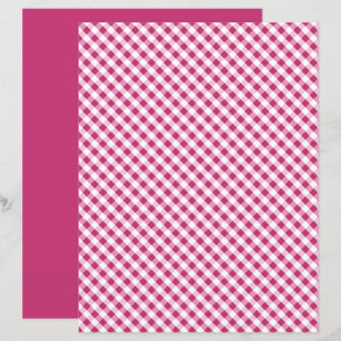 Red Gingham Scrapbook Papper