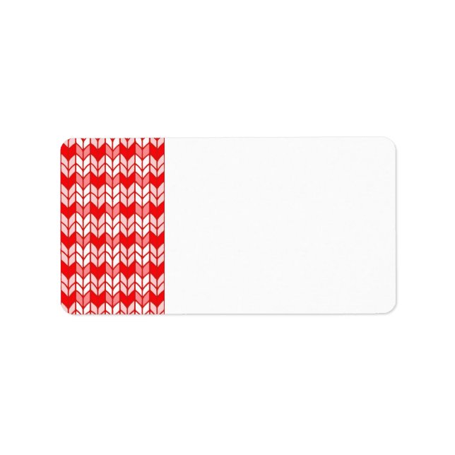 RED GINGHAM STICKA Adressetiketter (Framsidan)